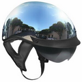 Outlaw Chrome Dual-Visor Motorcycle Half Helmet